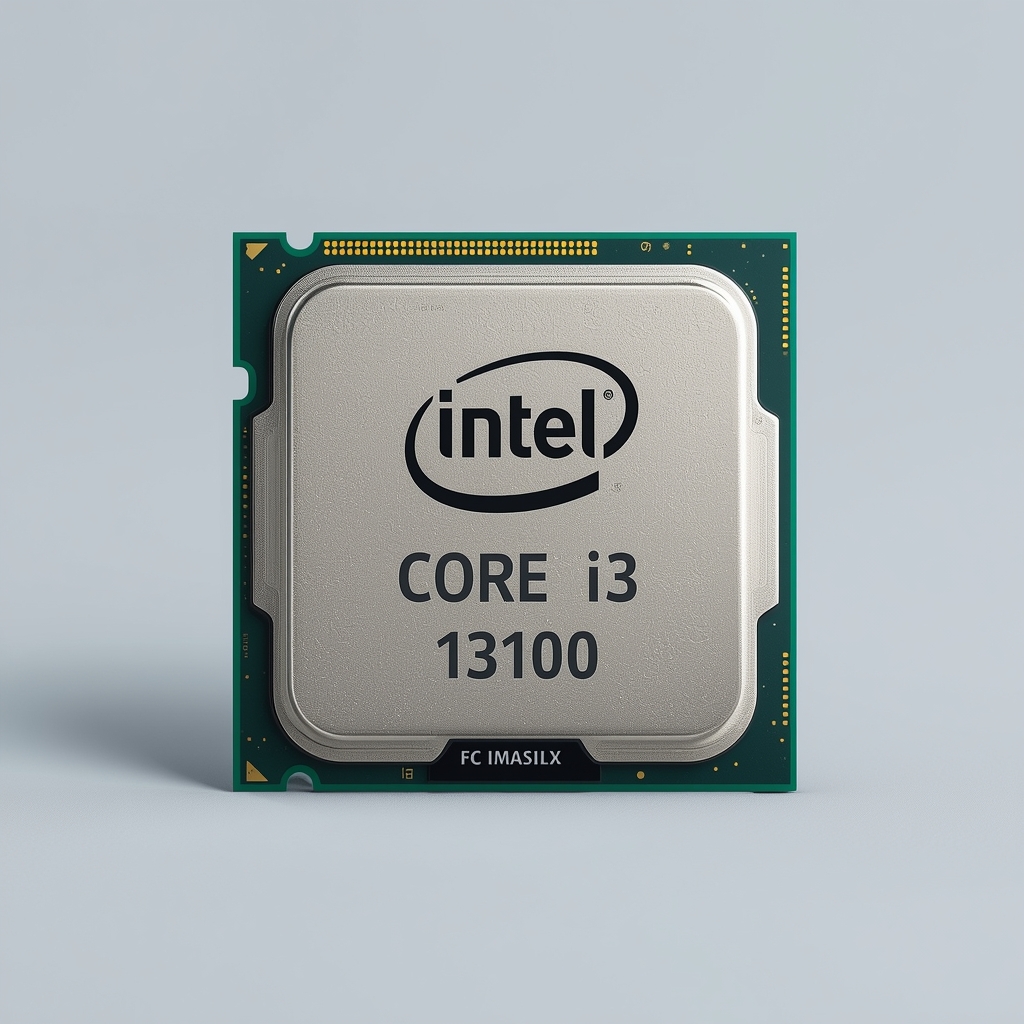 実際のボトルネック計算機テストで使用された Intel Core i3-13100 デスクトッププロセッサの画像。NVIDIA GTX 980 GPU と組み合わせてシステムパフォーマンスを分析。