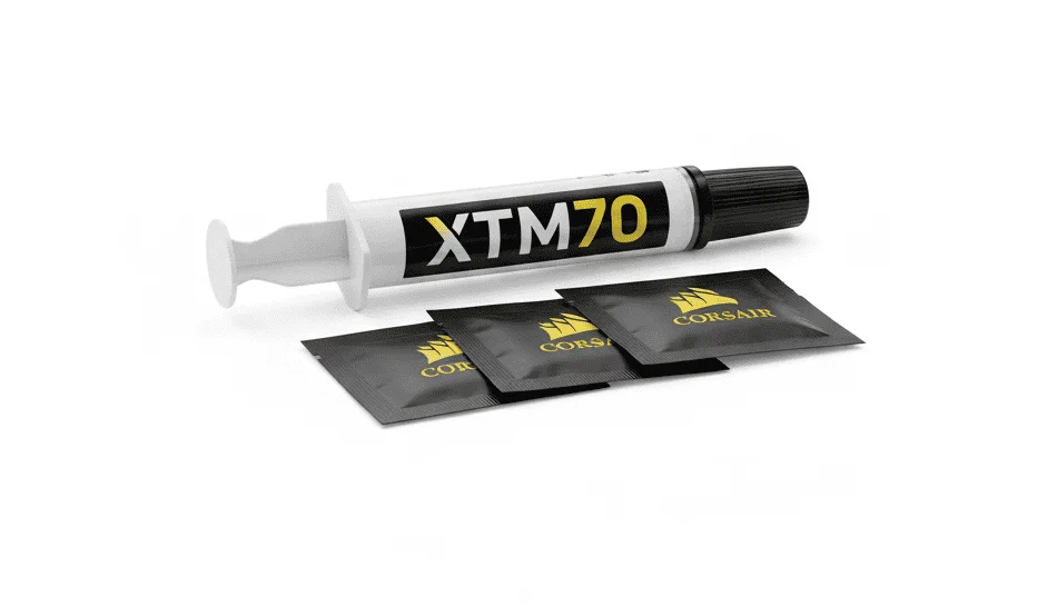 Corsair XTM70 high-performance CPU thermal paste for gaming and workstation builds.