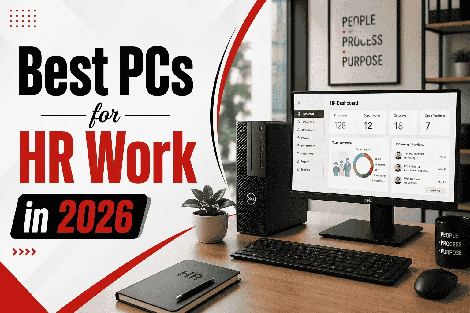Best PCs for HR work in 2026 featuring a professional desktop setup optimized for payroll management, recruitment systems, employee databases, and office productivity tasks.