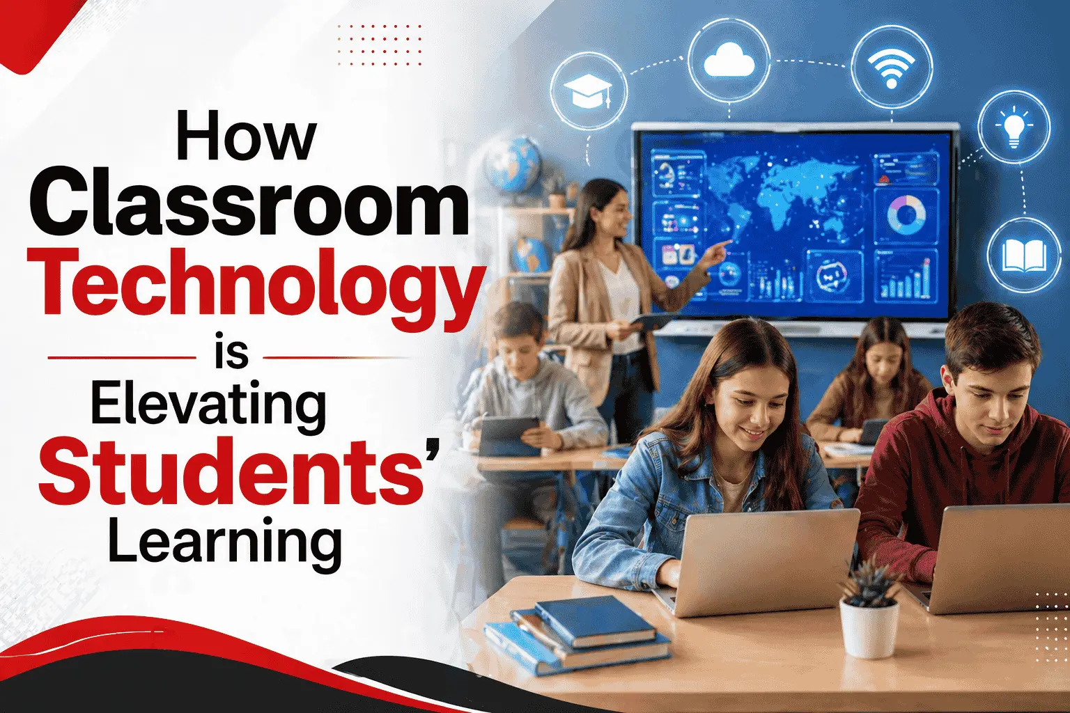 How classroom technology improves student learning with AI tools, digital platforms, and interactive smart classroom environment In 2026