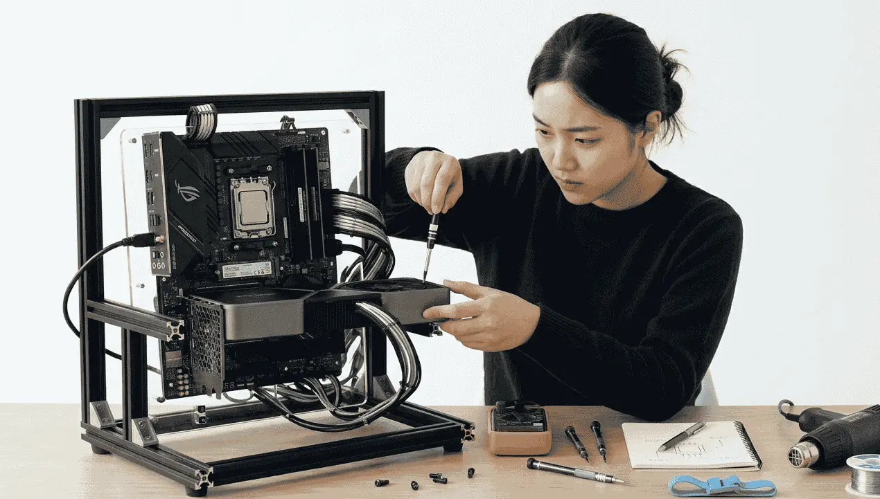 Students improve technical skills by analyzing hardware components and reading blogs, which helps them understand system behavior and prepare for technical work.