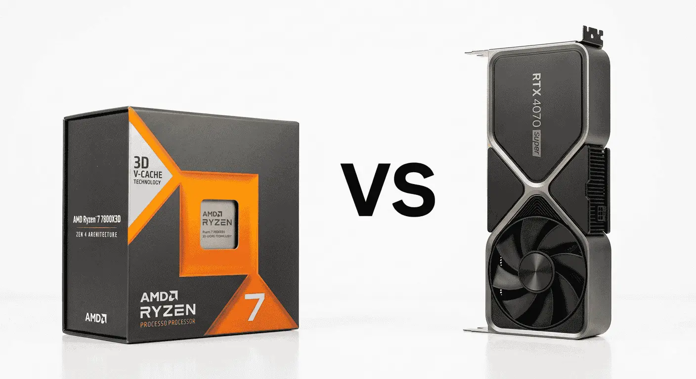 Best CPU GPU combo for 1440p gaming featuring AMD Ryzen 7 7800X3D and NVIDIA RTX 4070 Super. Ideal for high FPS gaming, ultra settings, smooth frame pacing, and competitive multiplayer performance.