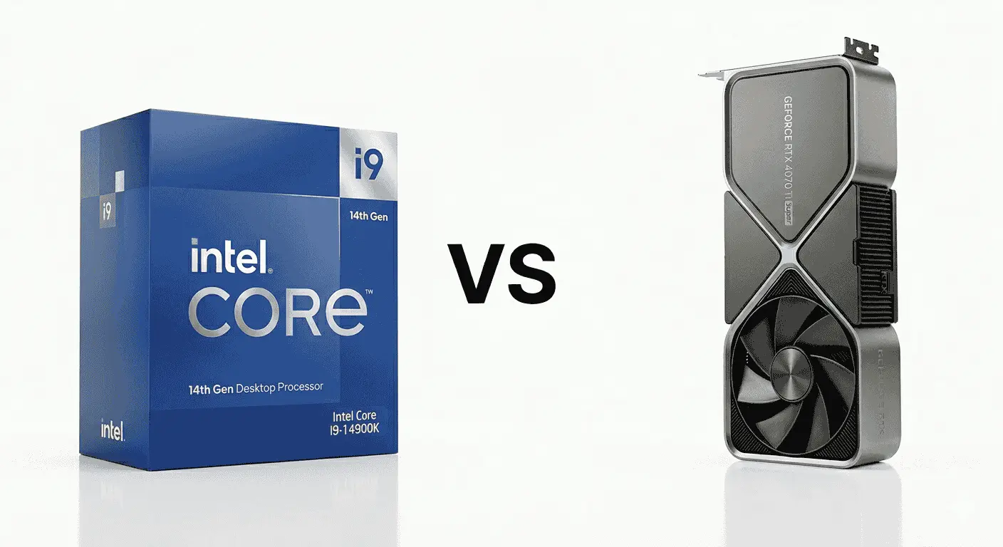 Intel Core i9-14900K and RTX 4070 Ti Super combo for gaming, streaming, and video editing. High performance CPU GPU setup for multitasking, ray tracing, and modern AAA games.