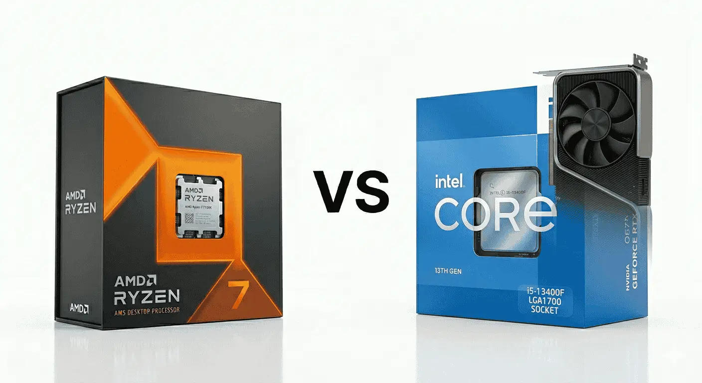 Best budget CPU GPU combo for 1080p gaming featuring Intel Core i5-13400F and RTX 4060. Good gaming PC setup for esports titles, streaming, and everyday gaming performance.