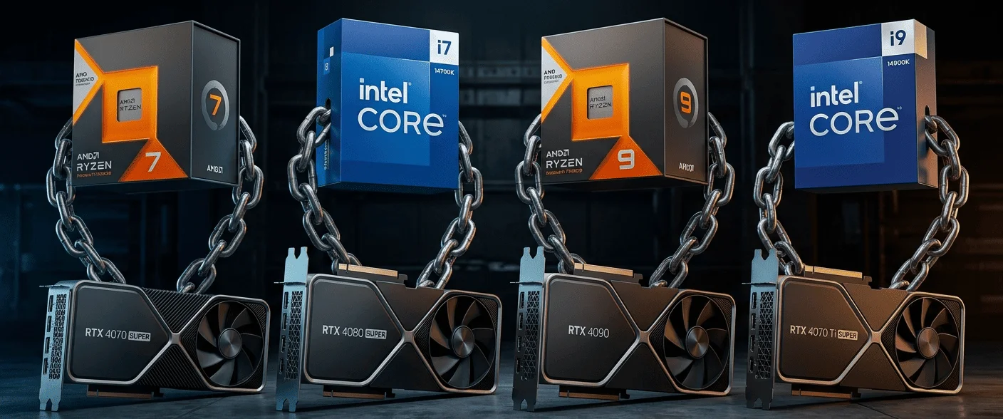 Best Latest CPU GPU Combos for 2026 featuring Ryzen and Intel processors with NVIDIA RTX and AMD Radeon graphics cards. Powerful gaming PC combos for smooth FPS, 1440p and 4K gaming, streaming, content creation, and every budget gaming setup.Select 54 more words to run Humanizer.