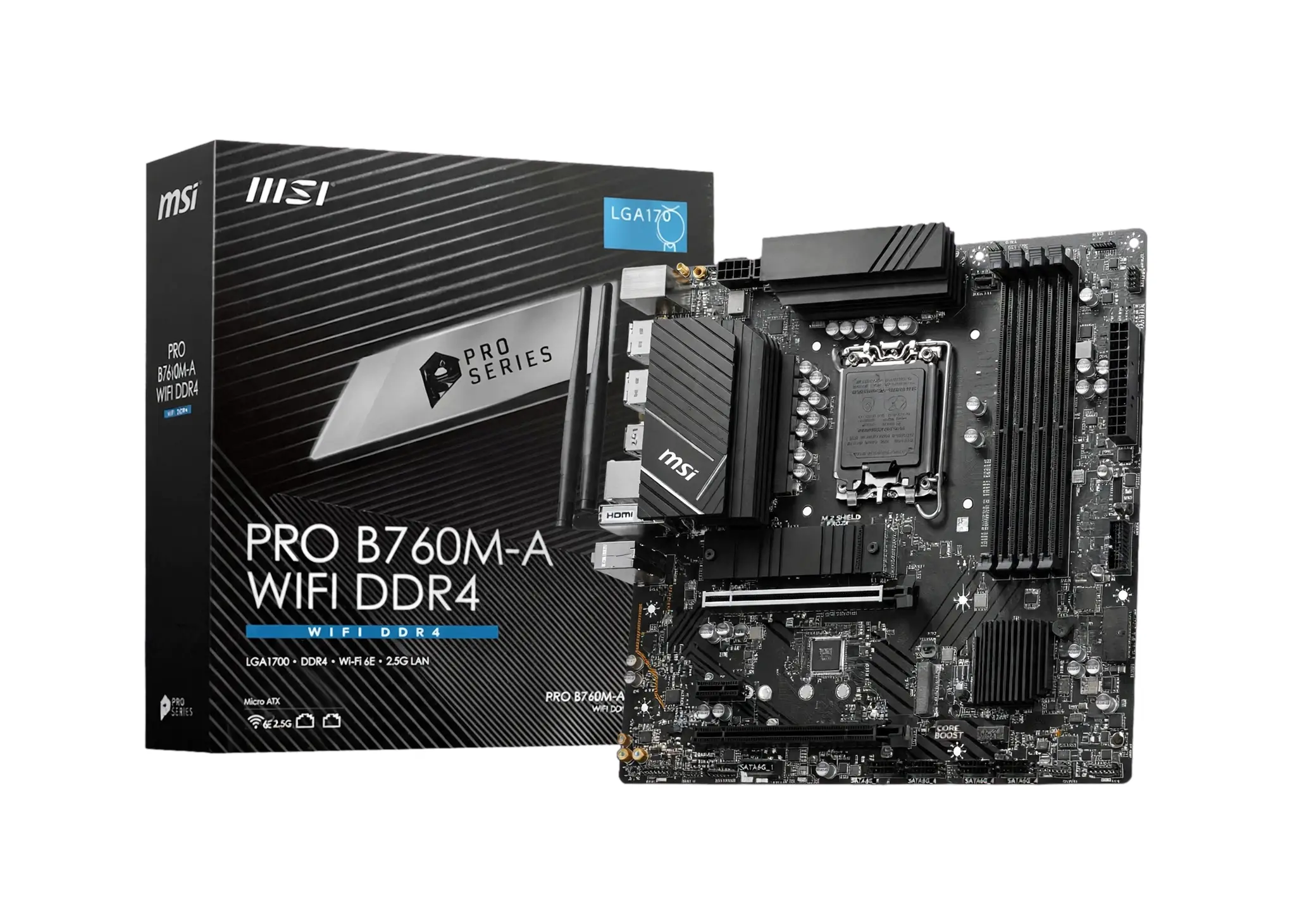mATX vs ATX Motherboards — Which Should You Choose? 12 For mATX vs ATX builds that reuse DDR4, the MSI PRO B760M-A WIFI DDR4 supports Intel LGA1700 processors. It has two M.2 slots, Wi-Fi 6E, and 2.5Gb Ethernet.
