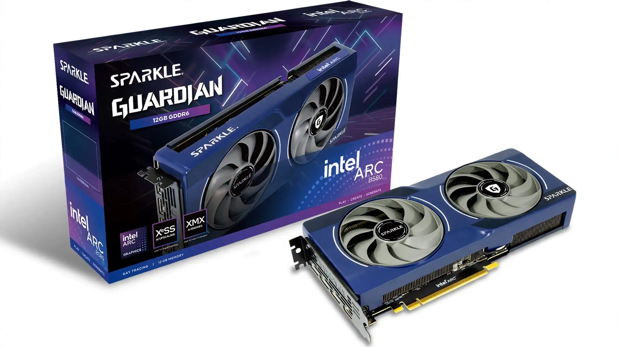 Best GPU Under $300 for Gaming in 2026 11 SPARKLE Intel Arc B580 GUARDIAN OC featuring 12GB GDDR6 memory, a 192-bit bus and dual-fan cooling for gamers who prioritize VRAM capacity within a $300 budget.