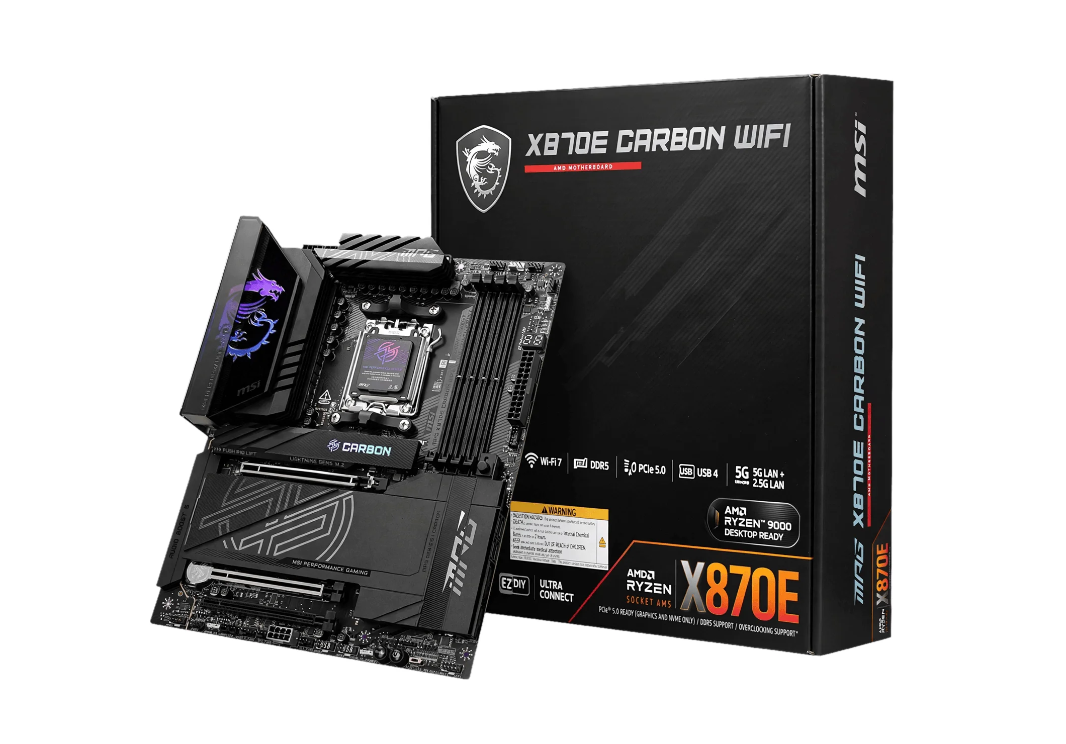 mATX vs ATX Motherboards — Which Should You Choose? 14 The MSI MPG X870E CARBON WIFI is an AM5 ATX motherboard for Ryzen processors. It supports DDR5, Wi-Fi 7, PCIe 5.0 storage, and high-speed wired networking.