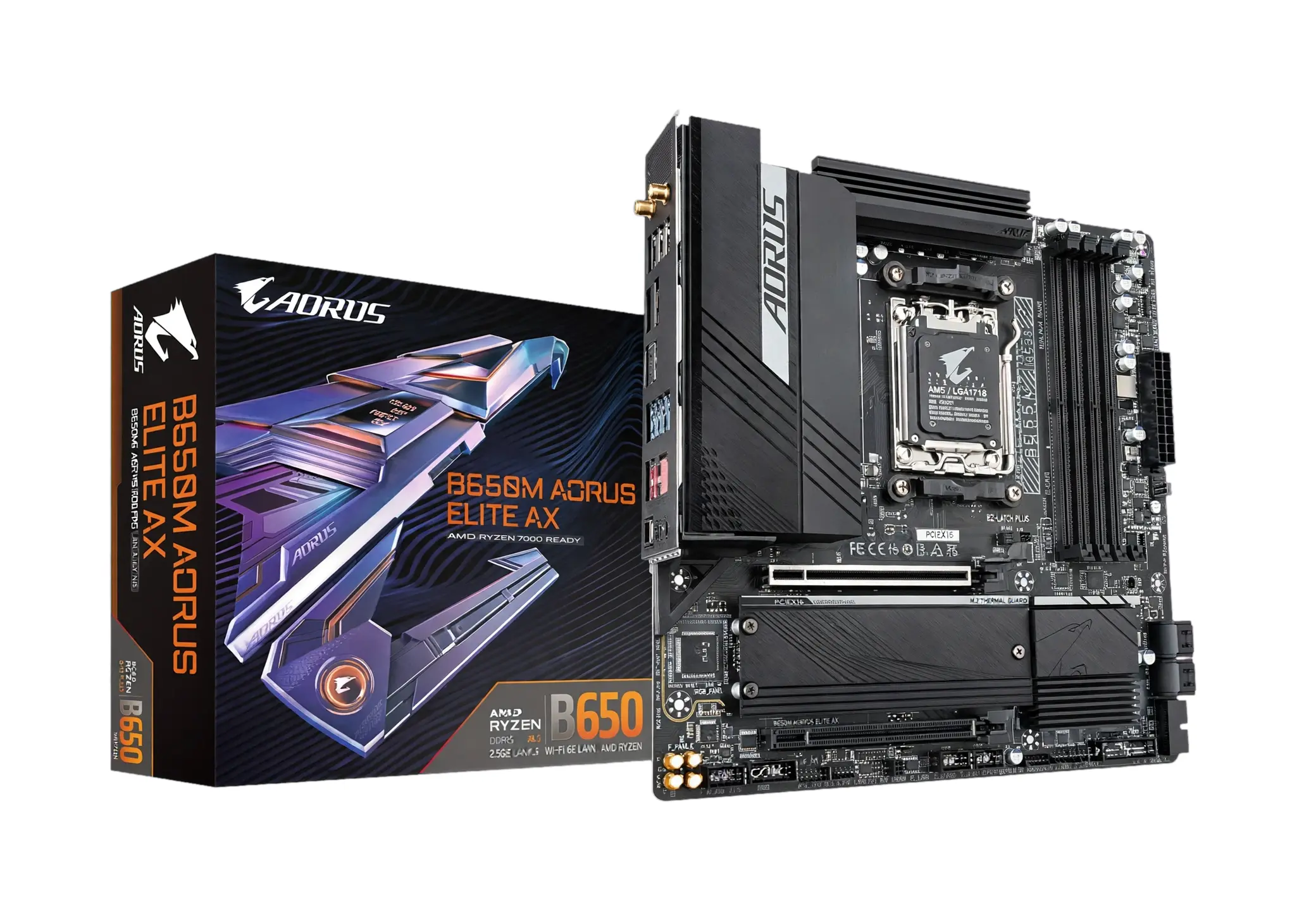 mATX vs ATX Motherboards — Which Should You Choose? 5 This GIGABYTE B650M AORUS ELITE AX illustration represents an AM5 mATX motherboard with DDR5 and Wi-Fi connectivity. Check the selected revision for exact wireless and storage specifications.