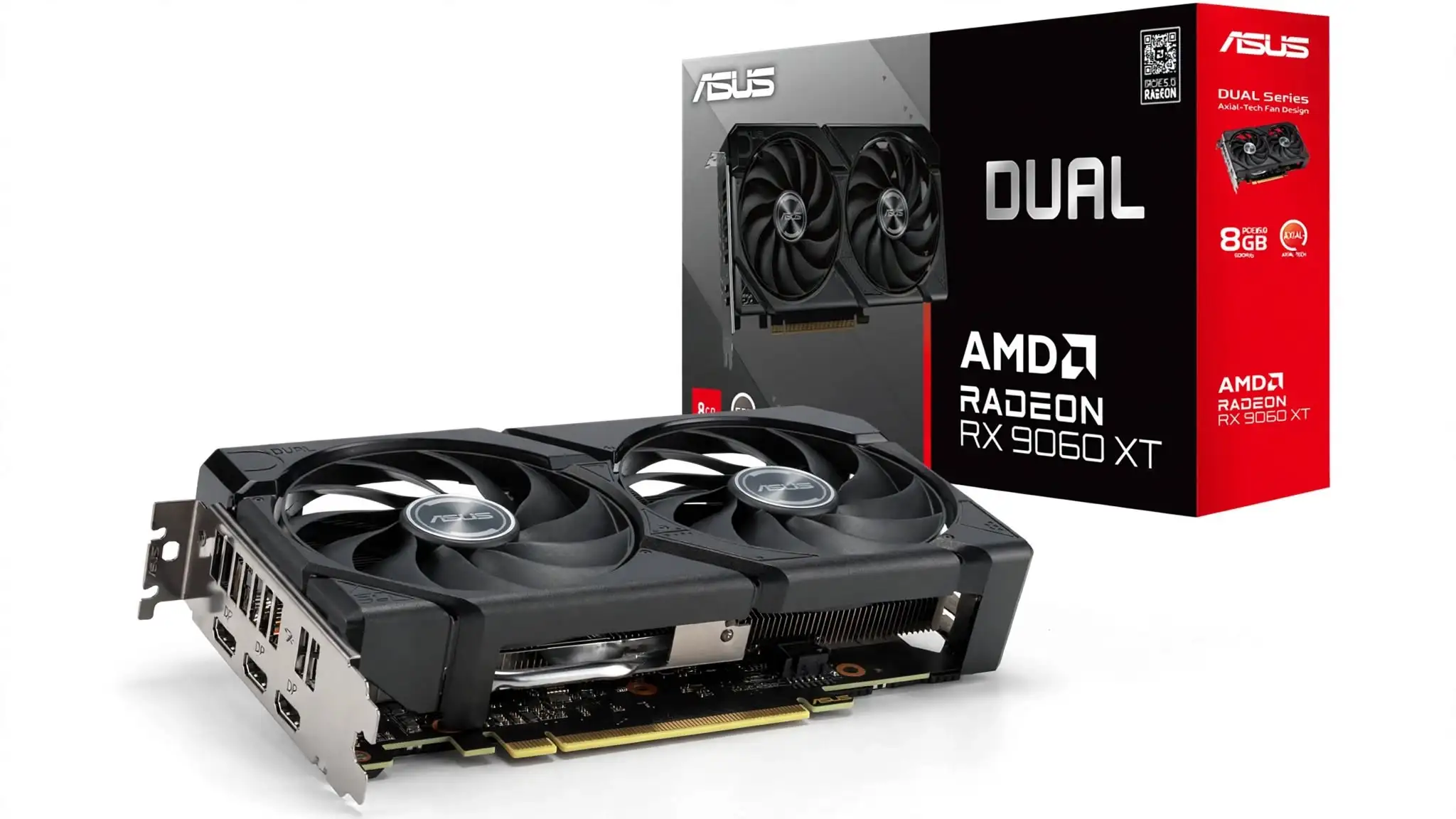 Best GPU Under $300 for Gaming in 2026 6 ASUS Dual Radeon RX 9060 XT with 8GB GDDR6 memory, a 128-bit memory interface and dual-fan cooling, making it a compact best GPU under $300 option when available within budget.