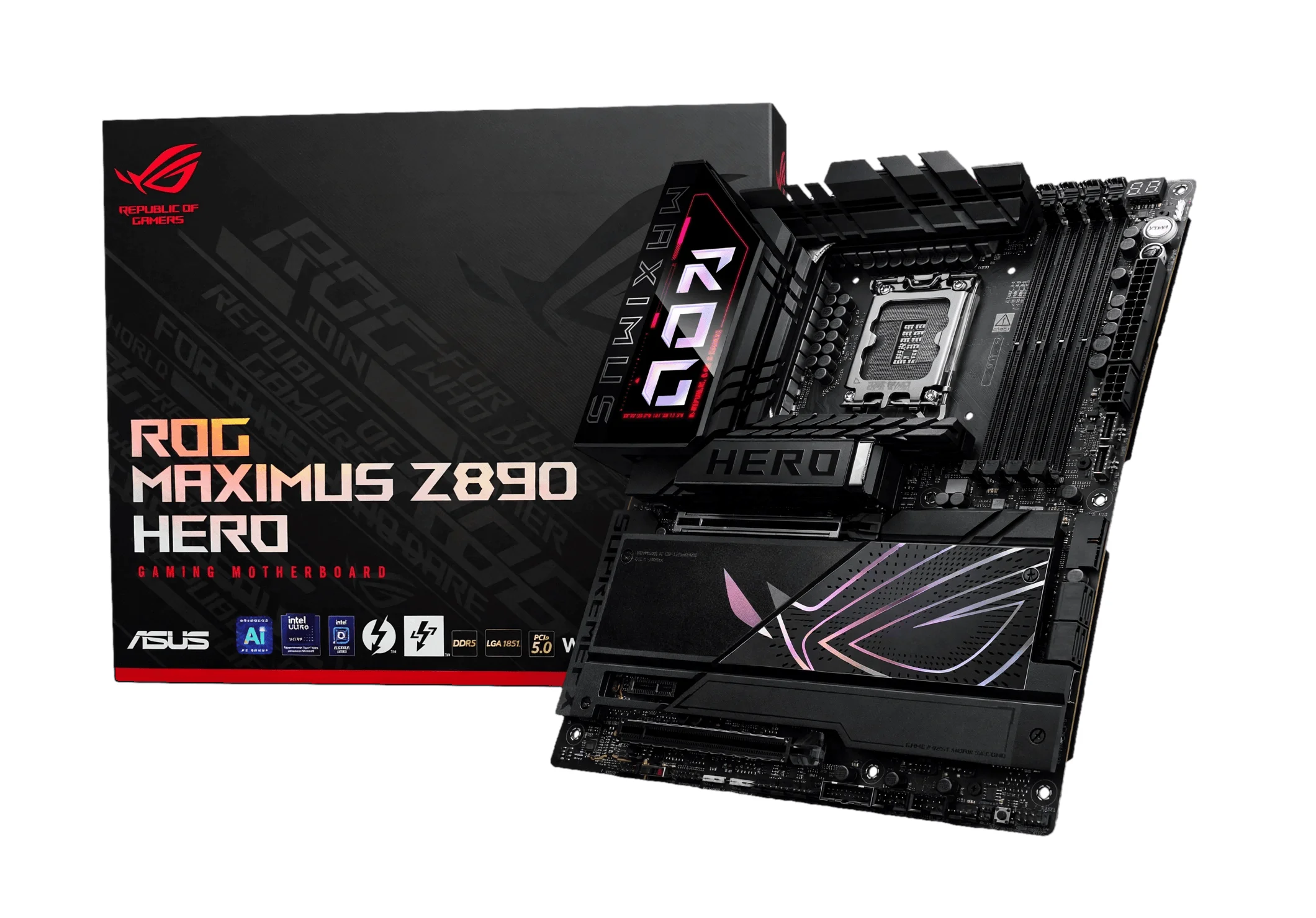 mATX vs ATX Motherboards — Which Should You Choose? 18 The ASUS ROG Maximus Z890 Hero is an LGA1851 ATX board for Intel Core Ultra Series 2 CPUs. It supports DDR5, six M.2 drives, and Wi-Fi 7.