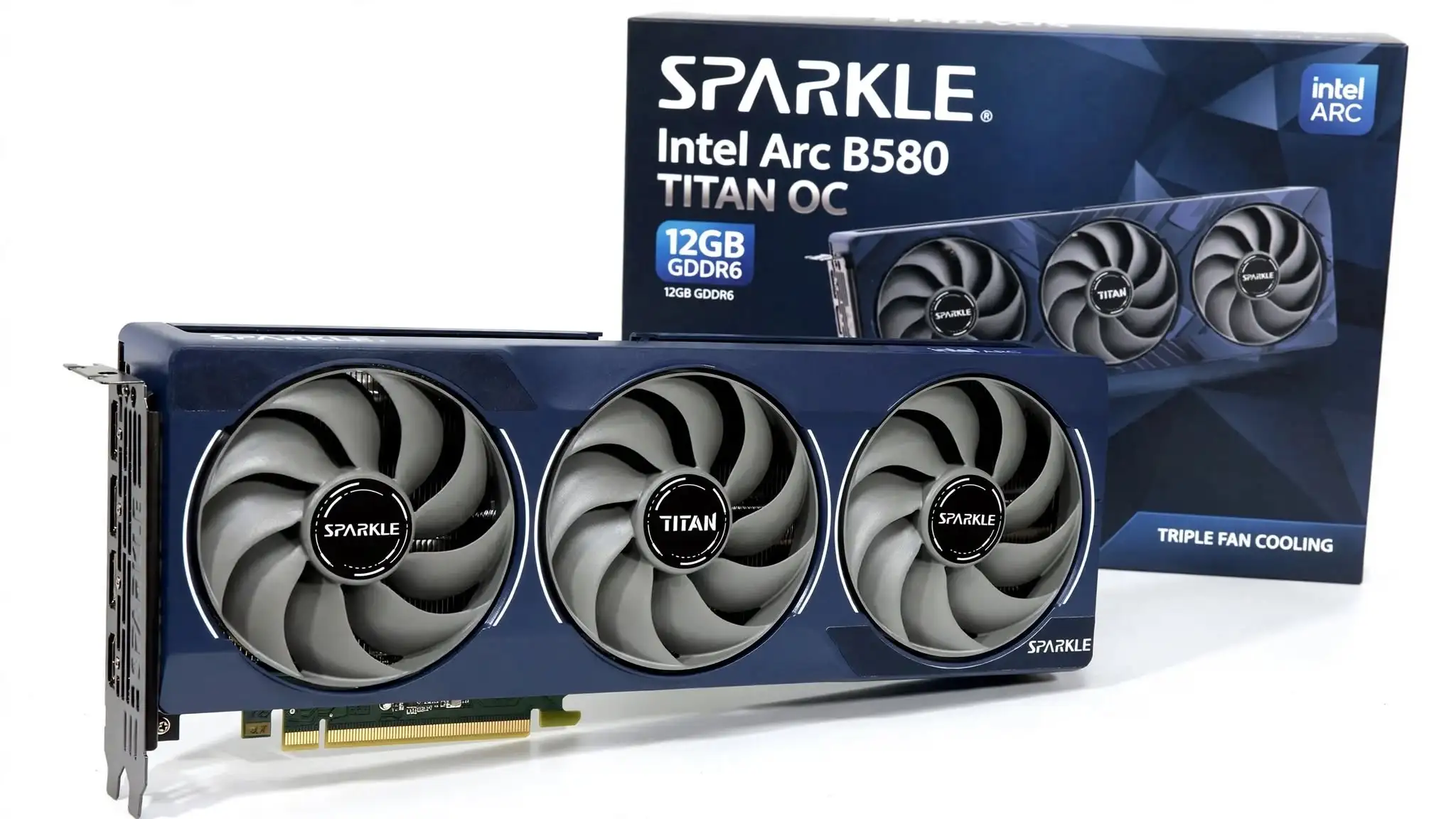 Best GPU Under $300 for Gaming in 2026 8 SPARKLE Intel Arc B580 TITAN OC with 12GB GDDR6 memory, a 192-bit interface and triple-fan cooling, providing generous VRAM for modern 1080p and 1440p gaming.