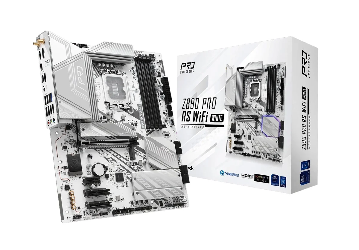 mATX vs ATX Motherboards — Which Should You Choose? 21 The ASRock Z890 Pro RS WiFi supports Intel Core Ultra Series 2 processors and DDR5 memory. This ATX board includes four M.2 sockets, Wi-Fi 6E, and 2.5Gb LAN.