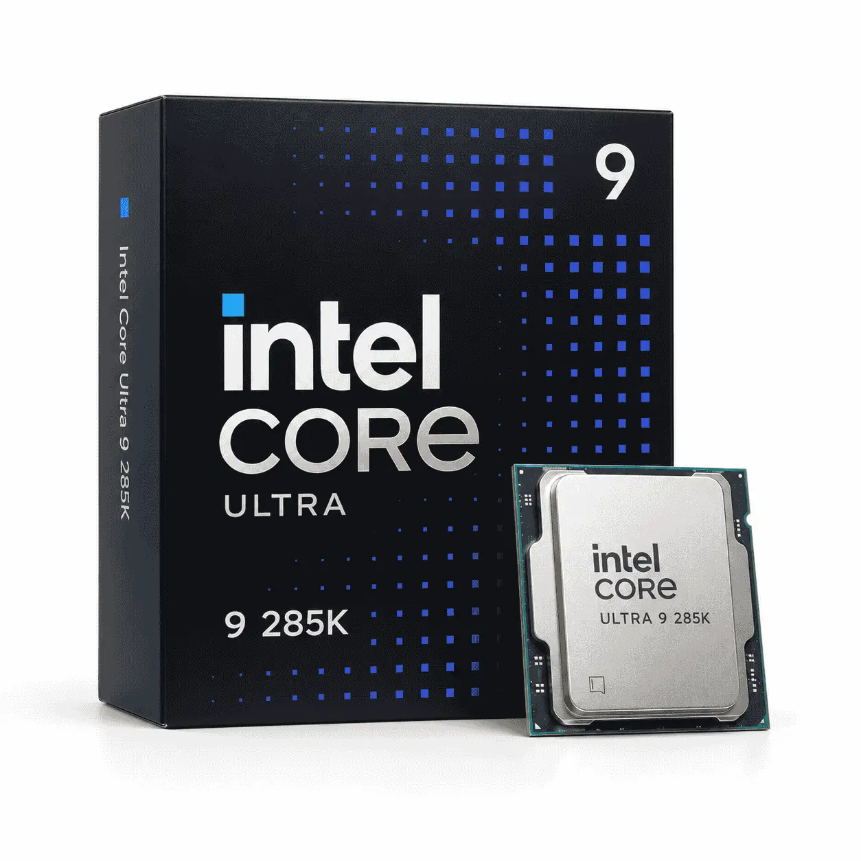 Best Intel CPU for Gaming — Top Picks for Every Budget 7 Intel Core Ultra 9 285K processor beside its retail box, intended for premium gaming PCs with demanding production workloads.