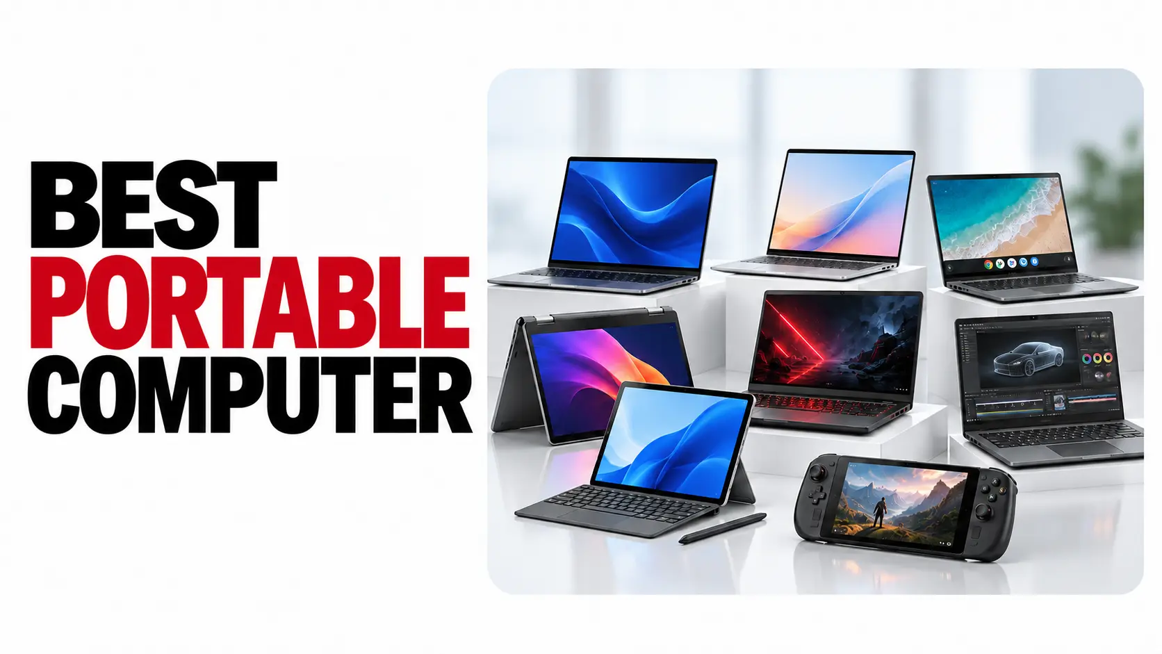 Best Portable Computer | 8 Types, Features, Prices, and Uses 11 Eight types of portable computers for students and professionals, including lightweight laptops, 2-in-1 computers, tablets, gaming laptops, and powerful mobile workstations.